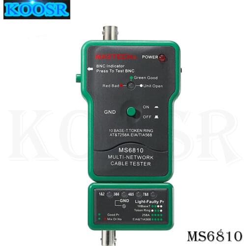 MASTECH MS6810 High Speed Testing Multi Network Cable Tester Meter RJ45 BNC Tests for Coaxial Cable