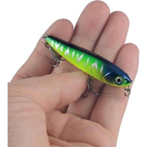1pcs Small Sinking Pencil Fishing Lure 55mm 3.5g Hard Artificial Bait Rattling Crankbaits Wobbler For Bass Pike 3D Eyes Wobblers