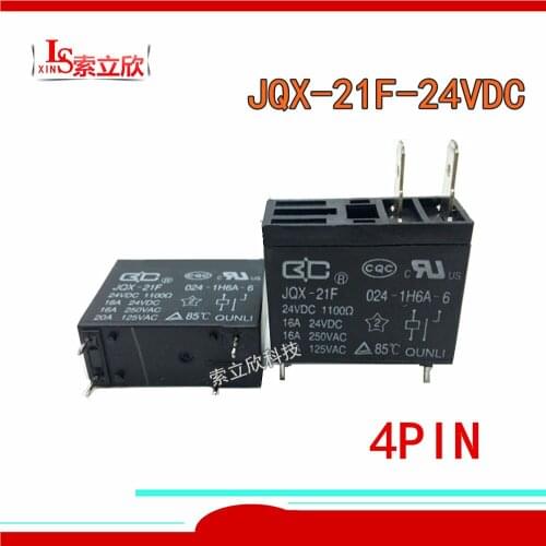 10pcs/lot 100%Original New Relay JQX-21F 24VDC JQX-21F -24VDC 024-1H6A-6 24VDC JQX-21F -12VDC OMIF S 112LM 12V 4PIN 16A