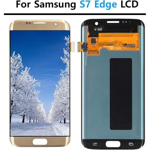 Test Burn Shadow LCD Display For Samsung S7 edge LCD Display For S7 edge G935 G935F Display LCD Screen Touch Digitizer Assembly