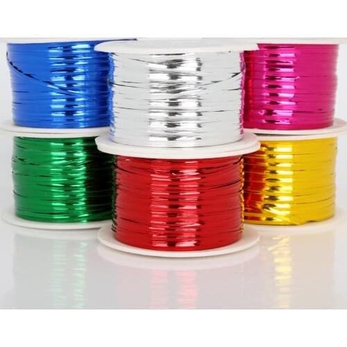 100yards DIY food gift packaging metal cable ties color tie strips flowers packaging zigzag seal gold and silver wire