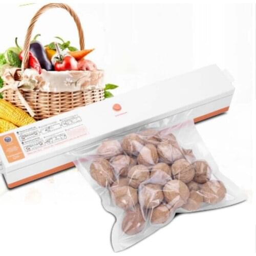 1PC Household Food Vacuum Sealer Machine Vacuum Packing Machine 220V Film Container Food Sealer Saver Include 15Pcs Bags Free