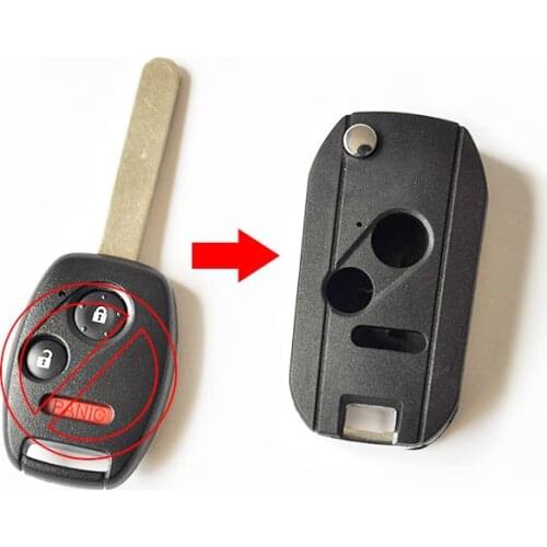 2+1 BUTTONS MODIFIED FLIP FOLDING REMOTE KEY SHELL CASE SPECIAL FOR HONDA FIT CIVIC ACCORD ODYSSEY CRV FOB COVER 2PCS/LOT