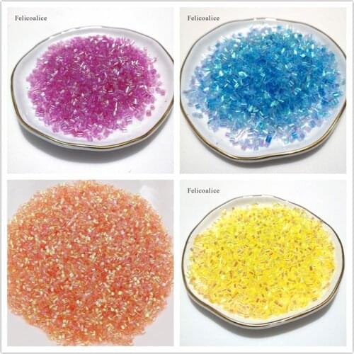 2*3mm 100g Bingsu Beads Czech Cylindrical Plastic Seed Needle Beads For DIY Material Cross Stitch Embroidery Handmade Sewing