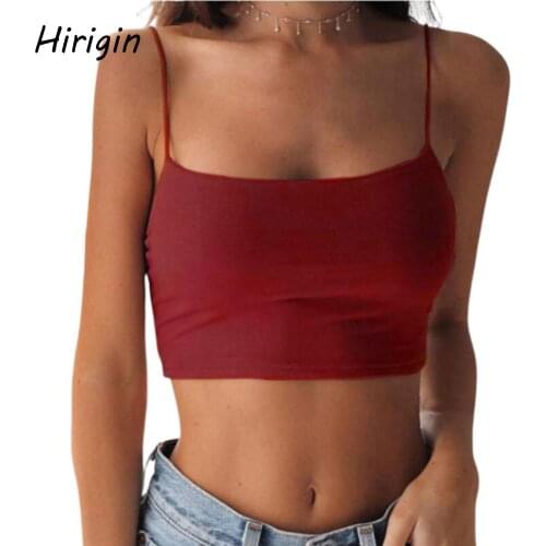 2020 summer girls tanks New Fashion Women Sexy Crop Tops Solid Summer Camis Casual Tank Tops Vest Sleeveless Crop Tops blusas