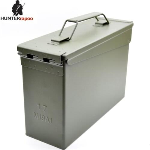 30% Off 30 Cal Metal Ammo Can Military Army Style Steel Box Stackable Gun Ammo Case Storage Holder Box Heavy duty Bullet Box
