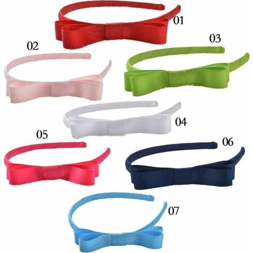 50pcs girl renda hair bows with hard Headbands Festival Hair Accessories Princess pupil Prom Hair Bands FJ3141