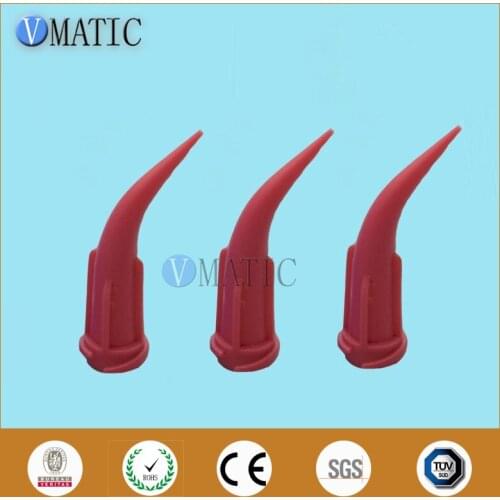 Free Shipping Quality 100pcs 25G Red TT Tapered Bend Dispensing Needle Tips