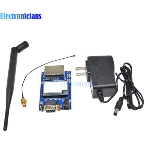 HLK-RM04 RM04 Uart Serial Port to Ethernet WiFi Wireless Module with Adapter Board Development Kit RS232/RS485 Routing DIY Kit