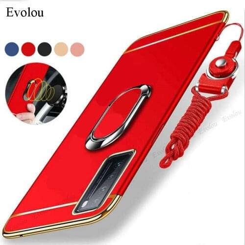 Plating 3 in 1 Shockproof Case For Honor 30 Pro X10 Max V30 9A 20 Lite Play 3 V8 V9 Magnetic Ring Ultra Thin Matte Hard PC Cover