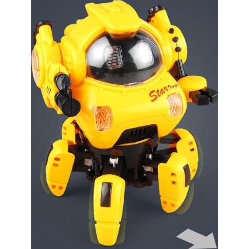 Electric Octopus Robot Comes with Colorful Lights and Music Can Move Forward and Backward the Upper Body can Spin Freely
