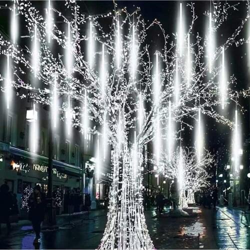 Hot Led Meteor Shower Lamp Waterproof Colorful Meteor Lamp Outdoor Garden Decorative Beautiful Light String Fast Shipping