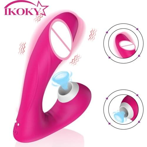 IKOKY Oral Sex Suction Female Masturbation Sex Toys for Women Vagina Sucking Vibrator Clitoris Stimulator G Spot Dildo Vibrator