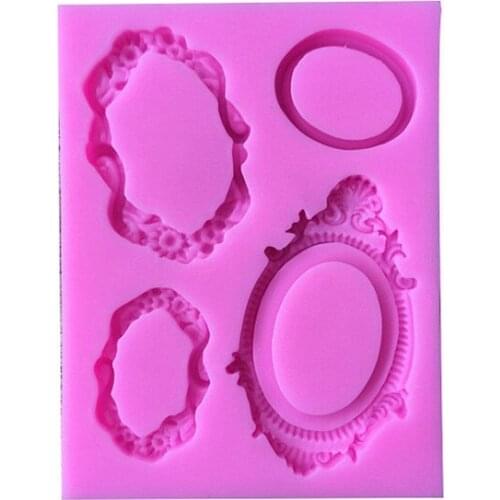 Baking tools DIY Sugar craft Cake Photo frame Silicone Mold Fondant Mold Cake Candle soap decorating Tools Gum paste Mold