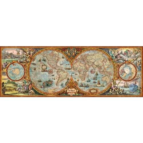 Adult Relieve Stress Puzzles 6000 Pieces Retro World Map Educational Toys Puzzles Children Learning Toys Juguetes Toy BC50PT