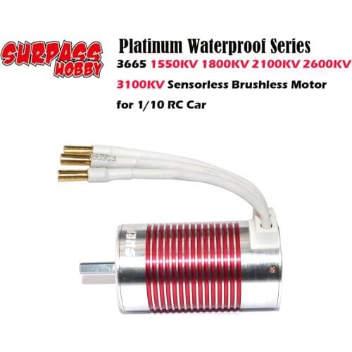 Platinum Waterproof Series 3665 1550KV 1800KV 2100KV 2600KV 3100KV Brushless shaft diameter 5mm Motor for 1：10 RC Car Truck