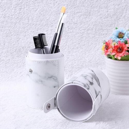 PU Marbling Make up Brush Container Bag Holder Travel Cosmetic Brushes Pen Case Storage Brushes Organizer Makeup Tools