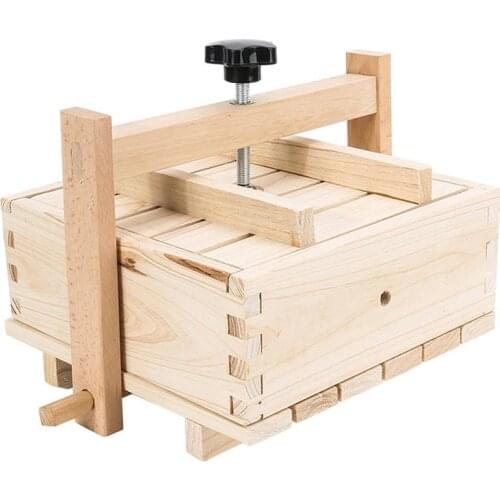 Manual Tofu Cheese Maker Press Wooden Tofu Mould Kitchen Homemade Soy Curd Making Tools