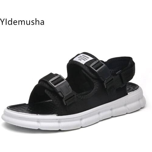 Men‘s Summer New Comfortable Lightweight sandals Outdoor Non slip Sports mens Beach shoes Fashion black Breathable mens sandals