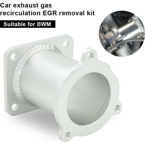 Silver Aluminum EGR Removal Kit Blanking Bypass for BMW 5 Series E60 E61 E61N 520i 525d 530d 535d EGR Delete Kit Car Accessories