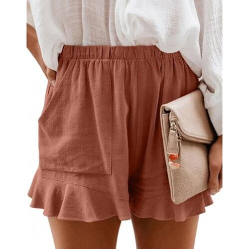 Cotton Linen Short Pants Women High Waist Summer Plus Size Loose Wide Leg Pants Casual Short Trouser Korean Slim Sweatpants Lady