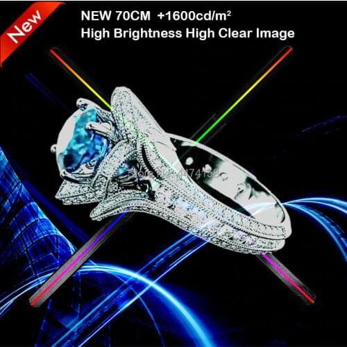 Wifi App Bluetooth advertising display 3d projector Mobile phone one click output 3d ADS hologram led fan