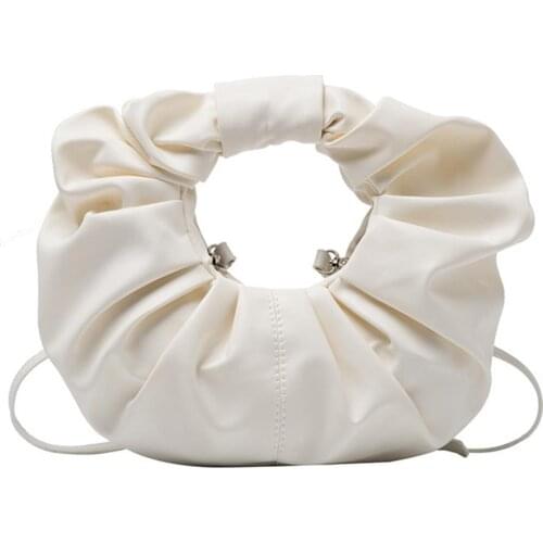 Women Fashion Cloud Pleated Puffy Crossbody Shoulder Pouch Tote Bag Handbag