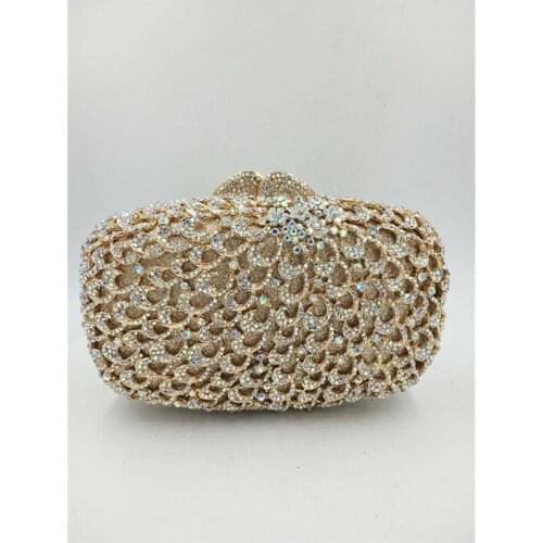 Women Clutches Crystal Evening Wedding Bag Luxury Colorful Crystal Diamond Evening Bag Female Prom Purse Bridal Shoulder Bag
