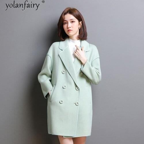 100% Wool Woman Coat Female Jacket Autumn Winter Womens Jacket Korean Coats Fashion 2020 Casaco Feminino 19006 Pph1553