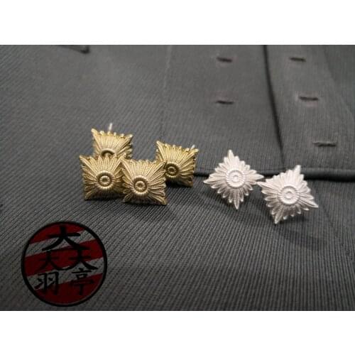 PAIR OF WWII WW2 GERMAN PANK PIPS STARS BADGE FOR SHOULDER BOARDS COLLAR REPRO military 5605101