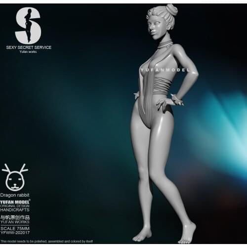 1/24 Resin Model Figure Kits Beauty Agent self-assembled YFWW-2061