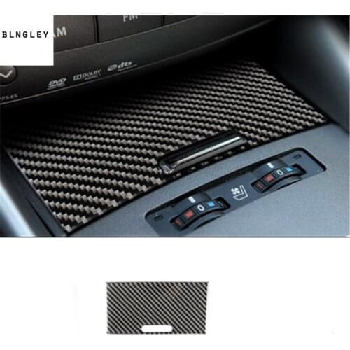 1pc Epoxy glue real carbon fiber grain Cigarette lighter panel decoration cover for 2006-2012 Lexus IS 300 250 CFSPORT
