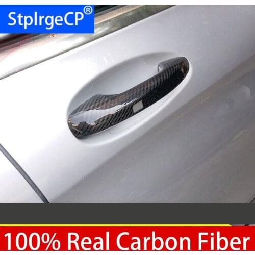 100% Real Carbon Fiber Auto Outer Door Handle Cover for Mercedes Benz E Class W213 2016 2017 2018 Car Styling