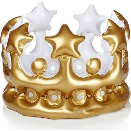 100pcs Creative Inflatable Crown Balloon Kids Birthday Party Hats DIY Inflated Cosplay Tools Stage Props Party Supplies ZA3867