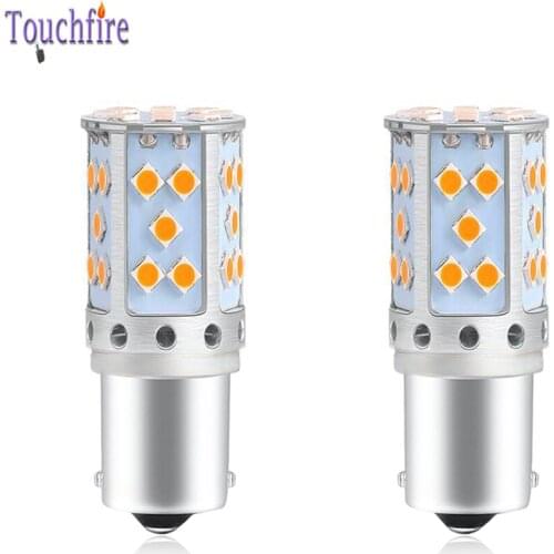 100pcs/lot 1156 P21W PY21W BAU15S T20 W21W 7440 Amber LED Canbus Car Bulb Turn Signal No Hyper Flash Light 12V Lamp Wholesale