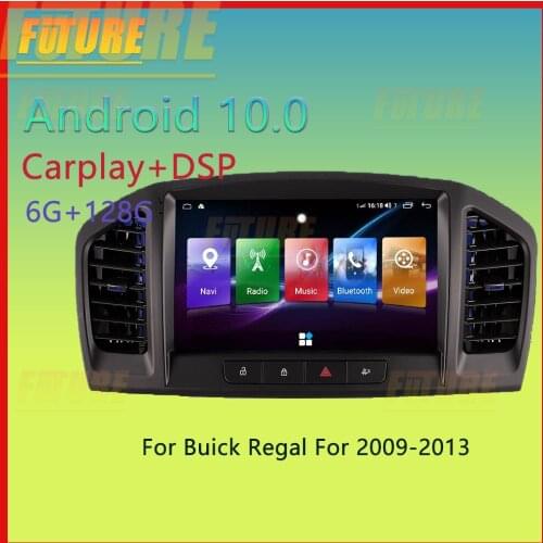 128G Android 10 For Buick Regal 2009-2013 Car Multimedia Player GPS Navigation Video DVD Radio Stereo 2 Din Carplay Head Unit