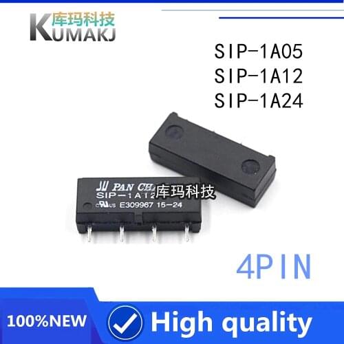5PCS/lot NEW Relay SIP-1A05 SIP-1A12 SIP-1A24 SIP 1A24 SIP1A12 5V/12/24VD 1A Reed Switch Relay 4PIN DIY