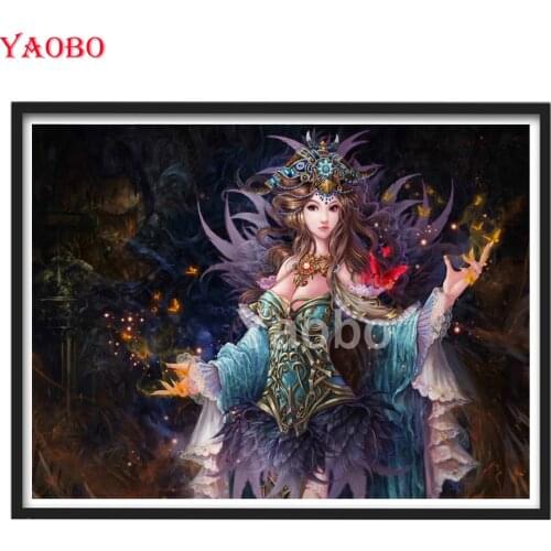 5D Diy Diamond Painting Game anime beauty butterfly Full Square Round Cross Stitch Kits Mosaic Diamond Embroidery home decor