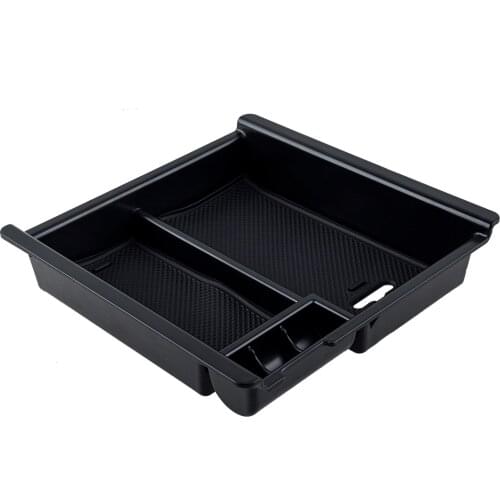 Car Black Center Console Armrest Storage Box Organizer Holder Tray Fit For Toyota Tacoma 2016 2017 2018 2019 2020 2021