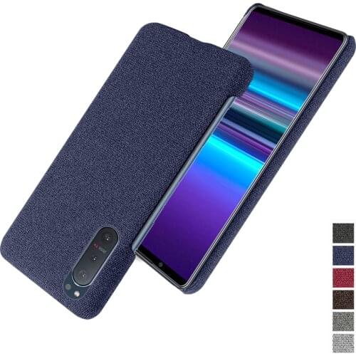 For Sony Xperia 5 II 20 8 2 1 Coque Luxury Cloth Texture Fitted Phone Case For Sony Xperia 10 1 II 5 Plus Xperia5 Capa Funda