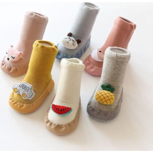 Infant Baby Socks With Rubber Soles Newborn Baby Girls Boys Shoes Autumn Children Floor Socks kids Anti Slip Soft Sole Sock