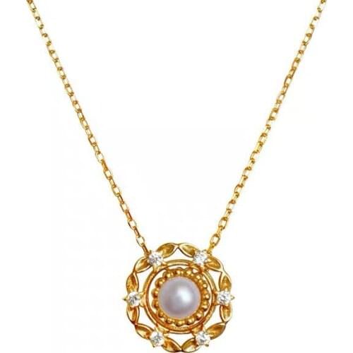 Elegant Pearl Pendant Necklace For Lady Fashion Vintage Charm Chain Jewelry Presents