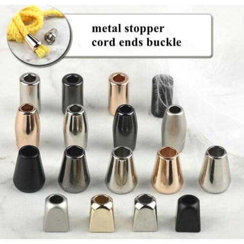 Lock Cord Stopper Metal Buckle Rope Ends Hanging Drawstring Bell Rope Buckle for Bag Shoes Garment Accessories