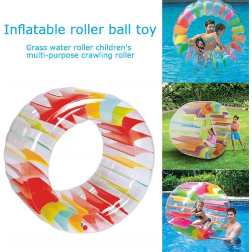100X65X60cm Colorful Inflatable Water Wheel Roller Float Giant Roll For Children Swimming Pool Toys Crawling Roller Toy