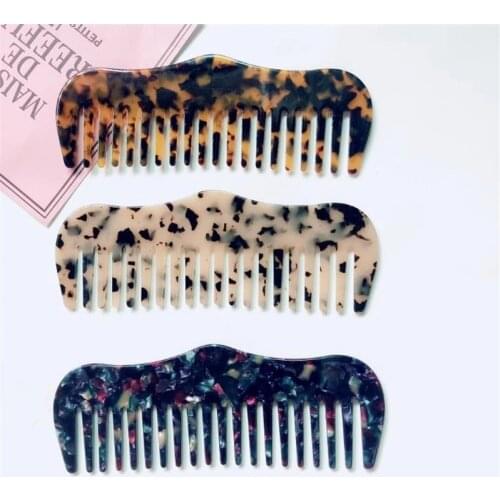 Korean Fashion Acetate Hair Combs Colorful Anti-static Massage Hairdressing travel Comb Hair Brush Hair Styling Tool For Women