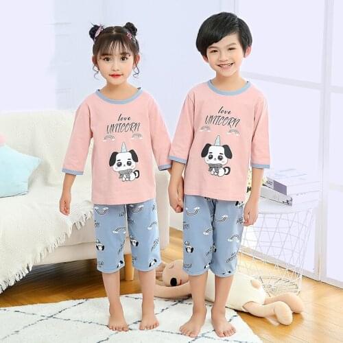 Cotton Baby Boy Girls Clothes Set Dog Cute Shirts and Pants Suit Childrens Clothing 2 Piece Set Homewear Casual Clothes