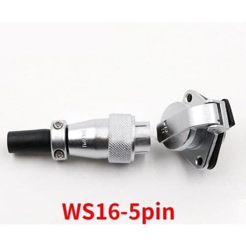 IP68 Waterproof 5 Pin WS16 Connector Shockproof High Voltage Connectors Plug Socket Industrial Power Connector