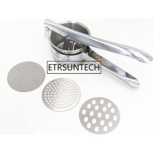 Potato Mashers Ricers Kitchen Cooking Tools Stainless Steel Pressure Mud Puree Vegetable Fruit Press Maker Garlic Presser