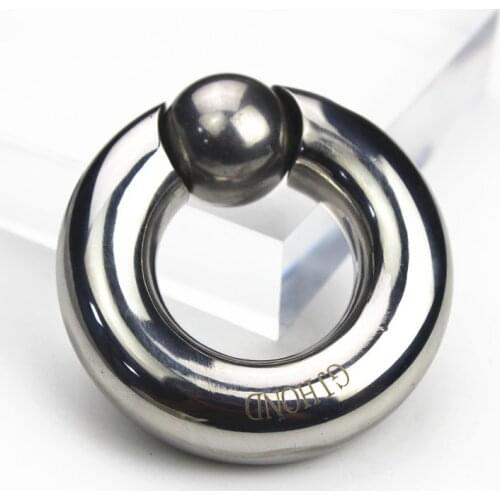 Metal Penis Ring Scrotum Pendant Testis Lock Restraint Ring Cock Rings Testicular Pendant Sex Toys for Men BB-2-132