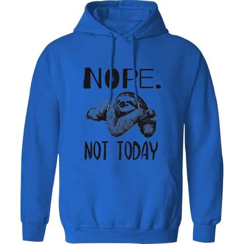 Hooded Mens Nope Not Today Long Sleeve Hip Hop Sweatshirts Hipster Leisure Clothing Fashion Tops Autumn 2020 Moletom Masculino